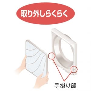 三菱 【生産完了品】標準換気扇 ワンタッチフィルター 台所用 交換形 連動式シャッター 引きひも付 電源コード(プラグ付) 25cm 標準換気扇 ワンタッチフィルター 台所用 交換形 連動式シャッター 引きひも付 電源コード(プラグ付) 25cm EX-25LF6 画像2