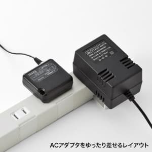 サンワサプライ 【生産完了品】便利タップ(ACアダプタ対応) 2P・5個口 電源コード長:2m 差込口カバー付 ホワイト  TAP-B41W 画像2