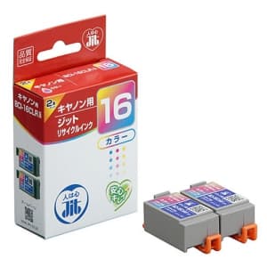 サンワサプライ 【生産完了品】JITリサイクルインク キヤノン専用 BCI-16CLR カラーインクタンク 2個セット  JIT-C16C