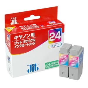 サンワサプライ 【生産完了品】JITリサイクルインク キヤノン専用 BCI-24Color カラー3色一体型 2個セット JIT-C24C2P