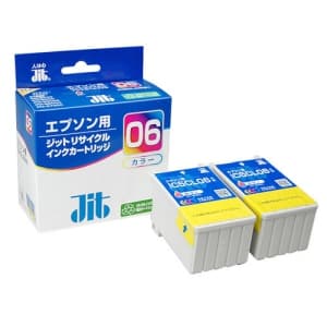 サンワサプライ 【生産完了品】JITリサイクルインク エプソン専用 IC5CL06W カラー5色一体型 2個セット JIT-E06C2P