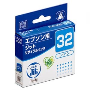 サンワサプライ 【生産完了品】JITリサイクルインク エプソン専用 ICC32 シアン  JIT-E32C 画像3