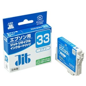 サンワサプライ 【生産完了品】JITリサイクルインク エプソン専用 ICC33 シアン  JIT-E33C