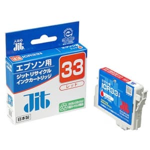 サンワサプライ 【生産完了品】JITリサイクルインク エプソン専用 ICR33 レッド JIT-E33R