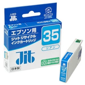サンワサプライ 【生産完了品】JITリサイクルインク エプソン専用 ICC35 シアン JIT-E35C