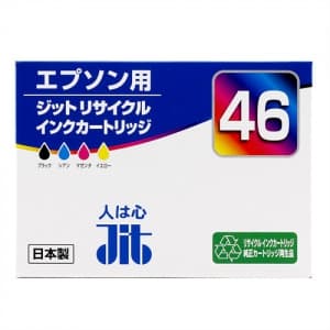 サンワサプライ 【生産完了品】JITリサイクルインク エプソン専用 IC46互換 4色パック  JIT-E464PZ 画像3