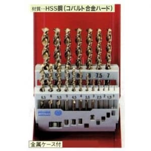 タスコ 【生産完了品】19本組ドリルセット コバルト合金ハードタイプ 金属ケース付 TA669RE