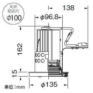 山田照明 【生産完了品】LEDダウンライト 防雨型 取付穴φ100mm 埋込高162mm 白色相当 定格光束648.3lm FHT32W相当 ホワイト 【生産完了品】LEDダウンライト 防雨型 取付穴φ100mm 埋込高162mm 白色相当 定格光束648.3lm FHT32W相当 ホワイト DD-3078-N 画像3