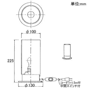 山田照明 【生産完了品】スタンドライト E17クリプトン球(ホワイト)PS60W形×1 ホワイト スタンドライト E17クリプトン球(ホワイト)PS60W形×1 ホワイト TE-4084 画像2