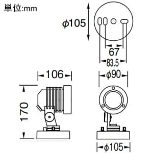 山田照明 【生産完了品】LED一体型スポットライト フランジタイプ ダイクロハロゲン35W相当 電球色 定格光束165lm ダークグレーメタリック LED一体型スポットライト フランジタイプ ダイクロハロゲン35W相当 電球色 定格光束165lm ダークグレーメタリック AD-2409-L 画像3