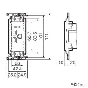 パナソニック 【生産完了品】15A・20A兼用埋込アースターミナル付接地コンセント 金属取付枠付 20A 125V 利休色 15A・20A兼用埋込アースターミナル付接地コンセント 金属取付枠付 20A 125V 利休色 WTF19313GK 画像3