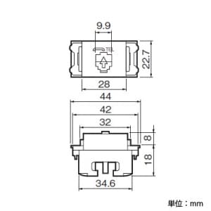 パナソニック 埋込テレホンモジュラジャック 6極6心 グレー 埋込テレホンモジュラジャック 6極6心 グレー WNT15669H 画像2