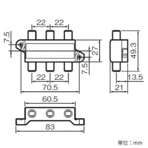 パナソニック 【生産完了品】5分配器 全端子電流通過形 10〜2602MHz 5分配器 全端子電流通過形 10〜2602MHz WCS5695 画像3