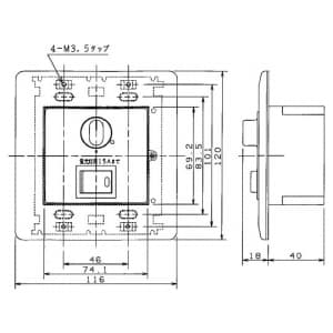 パナソニック 【生産完了品】壁埋込型 ライトコントロール 蛍光灯用 ロータリー式調光 100V 壁埋込型 ライトコントロール 蛍光灯用 ロータリー式調光 100V NQ21555-321 画像2