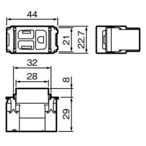 パナソニック フルカラー 埋込扉付接地コンセント 15A 125V フルカラー 埋込扉付接地コンセント 15A 125V WN11511 画像2