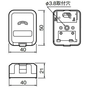 パナソニック 露出テレホンモジュラジャック 6極2心 露出テレホンモジュラジャック 6極2心 WNT3523K 画像2