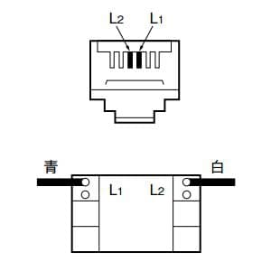 パナソニック 露出テレホンモジュラジャック 6極2心 露出テレホンモジュラジャック 6極2心 WNT3523K 画像3