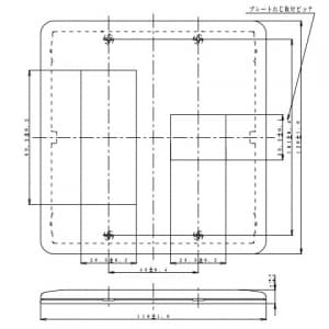 パナソニック 【生産完了品】フルカラー 簡易耐火用モダンプレート 4コ(3コ+1コ)用 ダークベージュ フルカラー 簡易耐火用モダンプレート 4コ(3コ+1コ)用 ダークベージュ WN6774Y 画像3