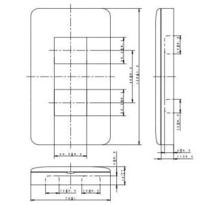 パナソニック 【生産完了品】フルカラー モダン腰高プレート 2コ用 厚さ16mm 利休色 フルカラー モダン腰高プレート 2コ用 厚さ16mm 利休色 WN8052G 画像3