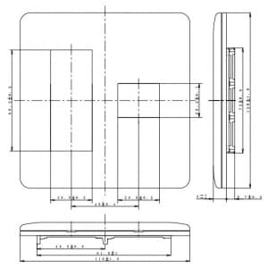 パナソニック フルカラー ワンタッチモダンプレート 4コ(3コ+1コ)用 ミルキーホワイト フルカラー ワンタッチモダンプレート 4コ(3コ+1コ)用 ミルキーホワイト WN6874WK 画像3