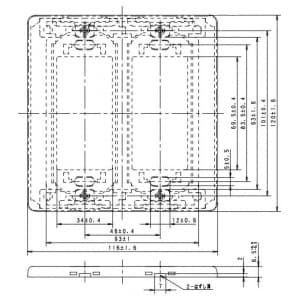 パナソニック フルカラー 新金属カバープレート2型 2連用 取付枠付 フルカラー 新金属カバープレート2型 2連用 取付枠付 WN6592K 画像3