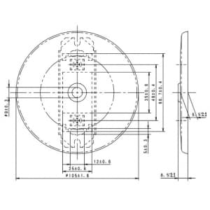 パナソニック フルカラー 新金属電話線プレート 丸型 プレート径105mm 取付枠付 フルカラー 新金属電話線プレート 丸型 プレート径105mm 取付枠付 WN7580 画像3