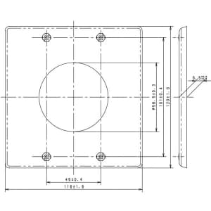 パナソニック フルカラー ステンレスコンセントプレート 丸型 穴径58.5mm フルカラー ステンレスコンセントプレート 丸型 穴径58.5mm WN9615K 画像3