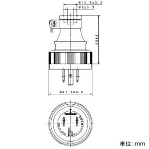 パナソニック 接地防水ゴムキャップ 15A 125V 接地防水ゴムキャップ 15A 125V WF8510FK 画像2