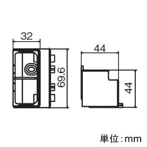 パナソニック 【生産完了品】露出配線器具 入角 1形用 ライトグレー 露出配線器具 入角 1形用 ライトグレー WK5421H 画像2