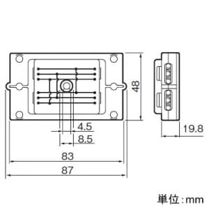 パナソニック ジョイントボックス 3心 3分岐 20A 300V ジョイントボックス 3心 3分岐 20A 300V WJ8303GK 画像2