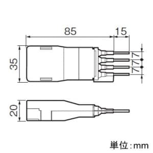 パナソニック 絶縁ホルダー付4心棒型圧着端子 フル端子側面型2&#13215;用 絶縁ホルダー付4心棒型圧着端子 フル端子側面型2&#13215;用 WV22040 画像2