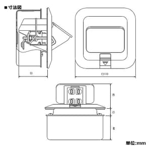 パナソニック アップコン 角型 コンセント 2コ口 ボックス・カバー付 15A 125V アップコン 角型 コンセント 2コ口 ボックス・カバー付 15A 125V DU53401P 画像2