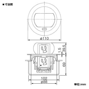 パナソニック F型アップコン 丸型 電源用 抜け止め接地コンセント 1コ口 ブラウン(バーチ) 15A 125V F型アップコン 丸型 電源用 抜け止め接地コンセント 1コ口 ブラウン(バーチ) 15A 125V DU1106ATK 画像2