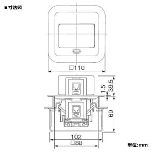 パナソニック 【生産完了品】F型アップコン 角型 電話用 モジュラジャック グレー F型アップコン 角型 電話用 モジュラジャック グレー DU2303HT 画像2