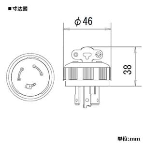 パナソニック 引掛3Pキャップ 20A 250V ブラック 引掛3Pキャップ 20A 250V ブラック WF6320 画像2