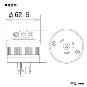 パナソニック 引掛接地2Pキャップ 30A 250V ミルキーホワイト 引掛接地2Pキャップ 30A 250V ミルキーホワイト WF6330W 画像2