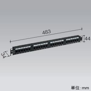 パナソニック モジュラ型パッチパネル 110タイプ 24ポート CAT5E ブラック モジュラ型パッチパネル 110タイプ 24ポート CAT5E ブラック NR21325B 画像3