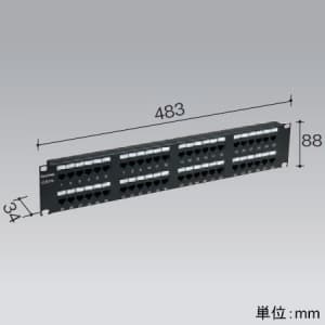 パナソニック モジュラ型パッチパネル 110タイプ 48ポート CAT6 ブラック モジュラ型パッチパネル 110タイプ 48ポート CAT6 ブラック NR21346B 画像3