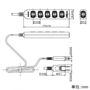 パナソニック ザ タップX 6コ口 3mコード付 ホワイト 安全設計扉 パッキン付コンセント 一括防水スイッチ付 ザ タップX 6コ口 3mコード付 ホワイト 安全設計扉 パッキン付コンセント 一括防水スイッチ付 WHA25362WP 画像2