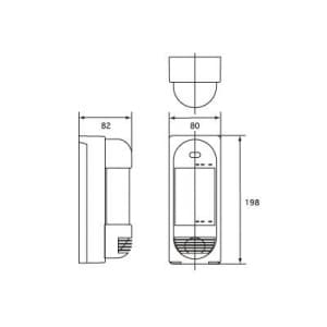 OPTEX 【生産完了品】屋外用パッシブセンサー 壁面取付型 12m立体警戒 屋外用パッシブセンサー 壁面取付型 12m立体警戒 VX-12REC 画像3