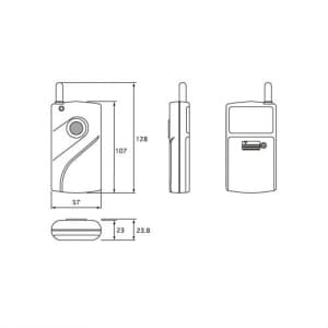OPTEX 【生産完了品】携帯型ワイヤレスパニックボタン 携帯型ワイヤレスパニックボタン S-TS5/WPB-100II 画像2