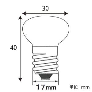 アサヒ ミニレフランプ R30 110V15W 口金:E17 透明イエロー ミニレフランプ R30 110V15W 口金:E17 透明イエロー R30E17110V-15W(CY) 画像3