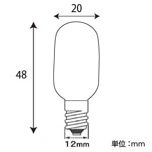 アサヒ ナツメ球 T20カラー 110V5W 口金:E12 レッド ナツメ球 T20カラー 110V5W 口金:E12 レッド ナツメT20E12110V-5W(R) 画像3