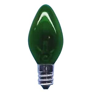 アサヒ ローソク球 C7 110V5W 口金:E12 透明グリーン ローソク球 C7 110V5W 口金:E12 透明グリーン ローソクC7E12110V-5W(CG)