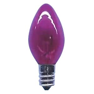 アサヒ ローソク球 C7 110V5W 口金:E12 透明ピンク ローソクC7E12110V-5W(CP)
