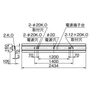 三菱 【生産完了品】蛍光灯ベース照明 反射笠タイプ FHF86形×1灯 蛍光灯別売  YH8001FVPN 画像2