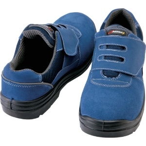 アイトス セーフティシューズ ウレタン短靴マジック 樹脂先芯 サイズ24.0cm ネイビー スリップサイン付 AZ59822_008_24