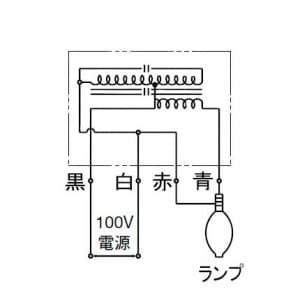 岩崎電気 アイ 水銀ランプ用安定器 80W用 一般形高力率 周波数:60Hz アイ 水銀ランプ用安定器 80W用 一般形高力率 周波数:60Hz H0.8TC1B351 画像2