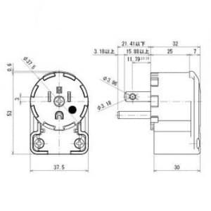 明工社 UL・CSA 医用接地L形プラグ 5-15P 15A 125V UL・CSA 医用接地L形プラグ 5-15P 15A 125V ME7074 画像2