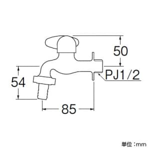 三栄水栓製作所 【販売終了】ミニセラカップリング横水栓 セラミック水栓 miniCERA ミニセラカップリング横水栓 セラミック水栓 miniCERA JY305V-13 画像2